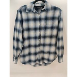 NY Jeans New York & Company Plaid Flannel Shirt, 100%‎ Cotton, Women's Size S
